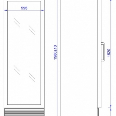 Vitrina frigorifica verticala cu usa sticla CC374DTKL - Frigosztufi